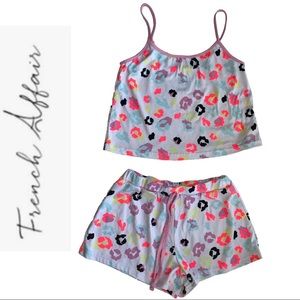 French Affair Neon Pink Cheetah Pajama